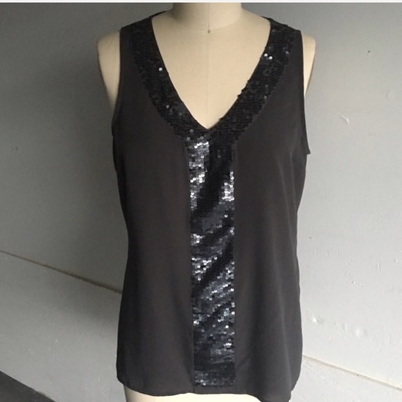 Tops - Gray Sequin Top